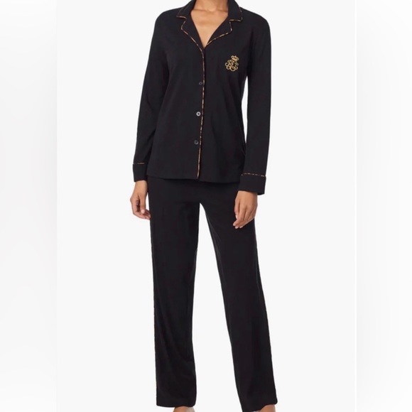 Ralph Lauren Other - Ralph Lauren Black Button-Up 2-piece Pajama Set